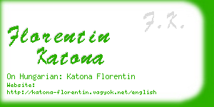 florentin katona business card